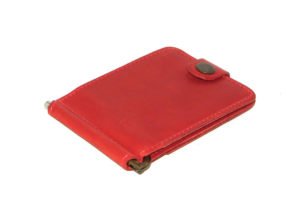 Шкіряний Затиск для Грошей DNK Leather Затиск-H червоний Шкіряний Затиск для Грошей DNK Leather Затиск-H червоний